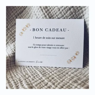 image du bon cadeau pour 1h de soin bien-être